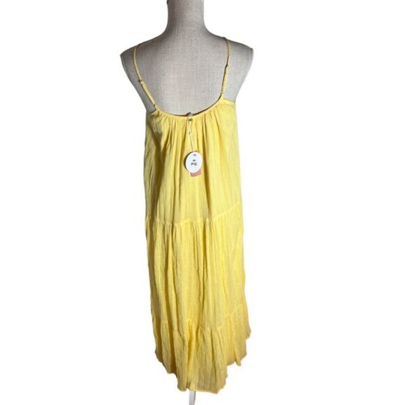 PQ SWIM Citrine Ramona Dress yellow maxi sundress XS/S - Picture 3 of 4